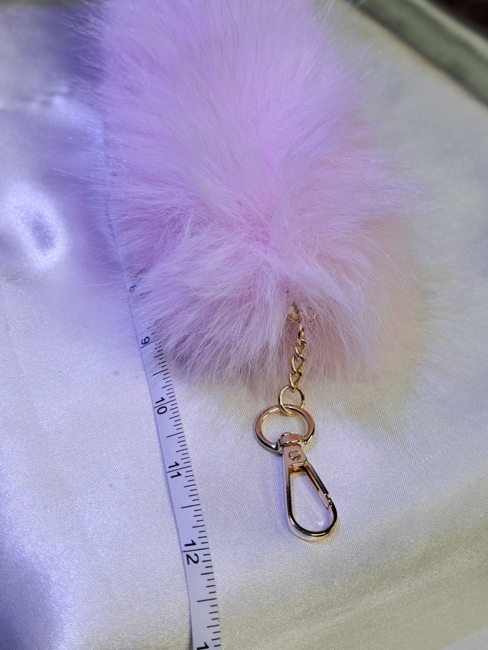 PINK FOXTAIL/PRETTY PINK FAUX Keychain